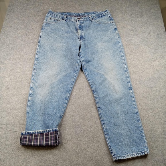 L.L. Bean Jeans Mens 40x31 Classic Work Fleece Lined Insulated Denim Pants - Picture 6 of 10